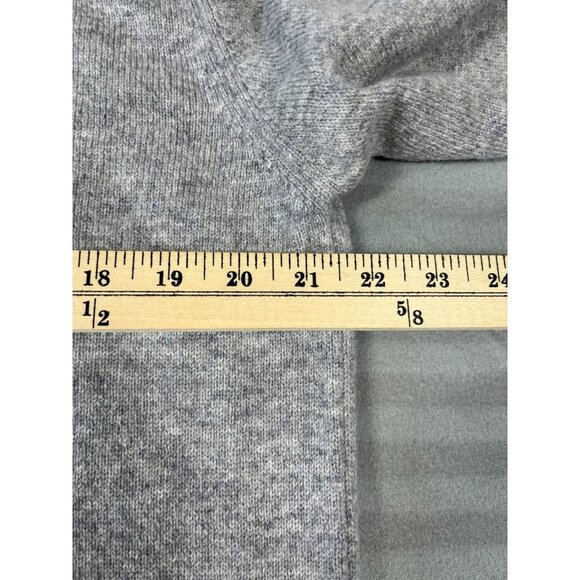 Johnston of Elgin Made in Scotland Sweater Mens Size 46 Gray Wool Pullover Crew - Picture 7 of 8
